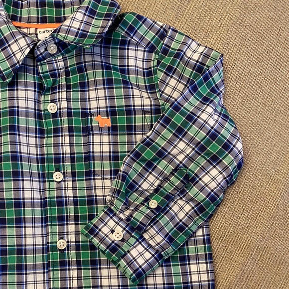 Carter's baby shirt size 24 months button down plaid dress casual shirt - Picture 8 of 10